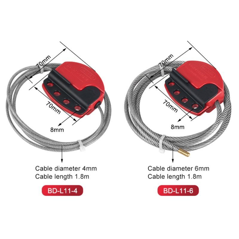 Ayarlanabilir Kablo Kilidi - Ölçüler