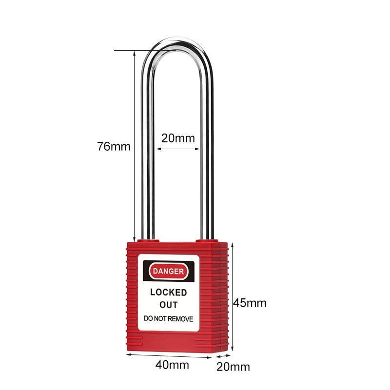Uzun Kancalı Güvenlik Asma Kilit - Ölçüler